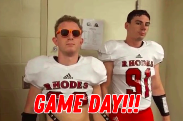 Rhodes football players prep for game day